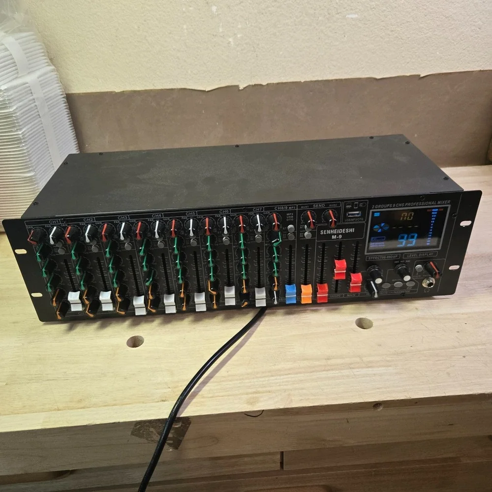 Senheideshi m-9 Mixer 9-Channel 2 groups professional mixer